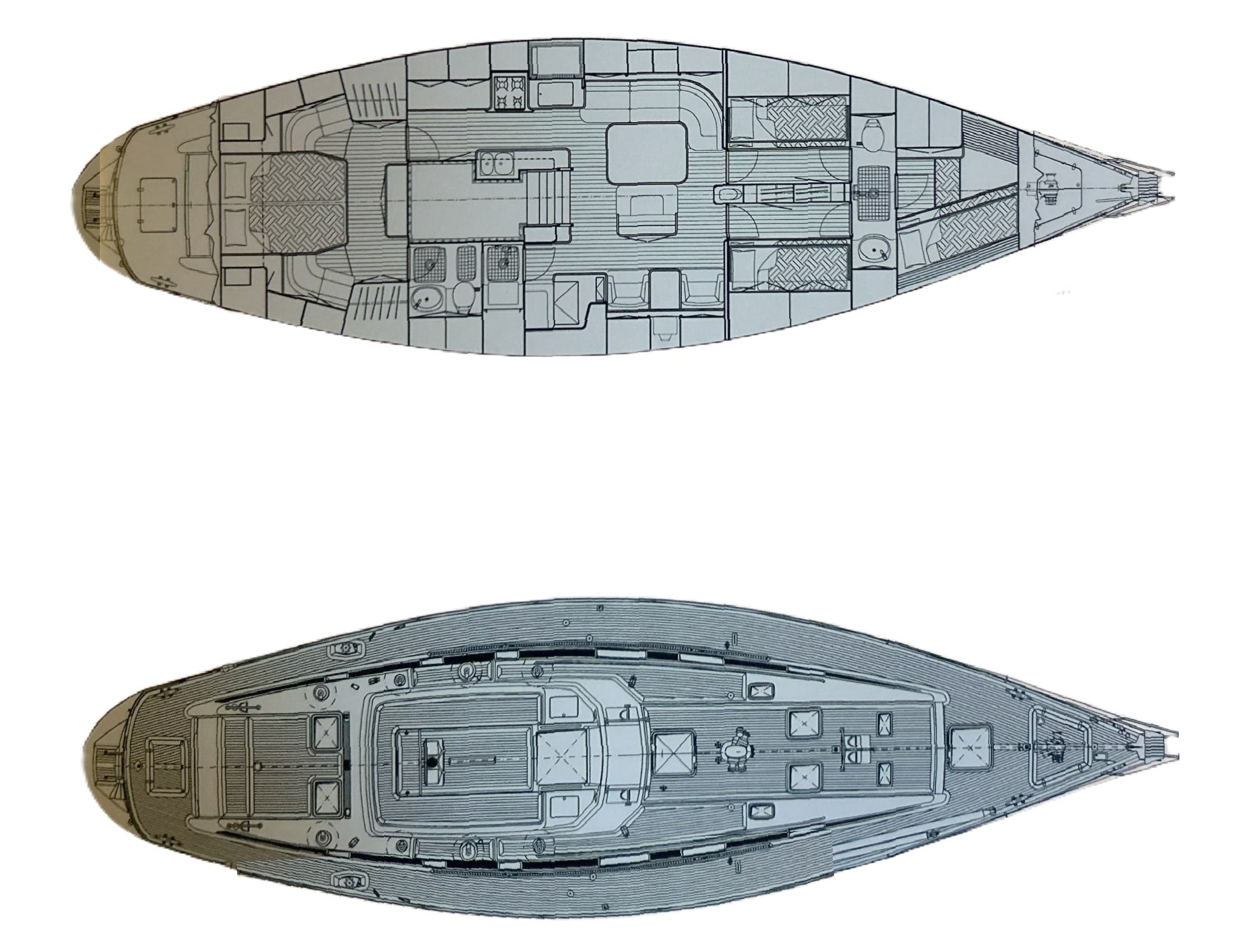 Gemini II below decks layout