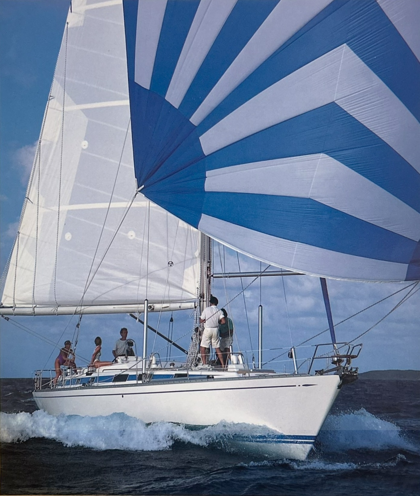 Gemini II under sail on the open ocean